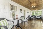 Front porch is a great three season room where you can relax and watch the world go by